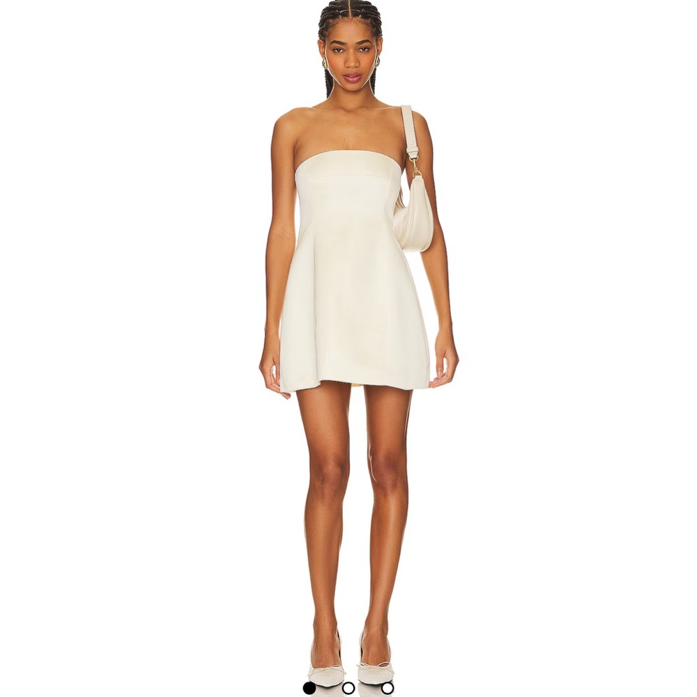 WeWoreWhat White Strapless A-Line Mini Dress
